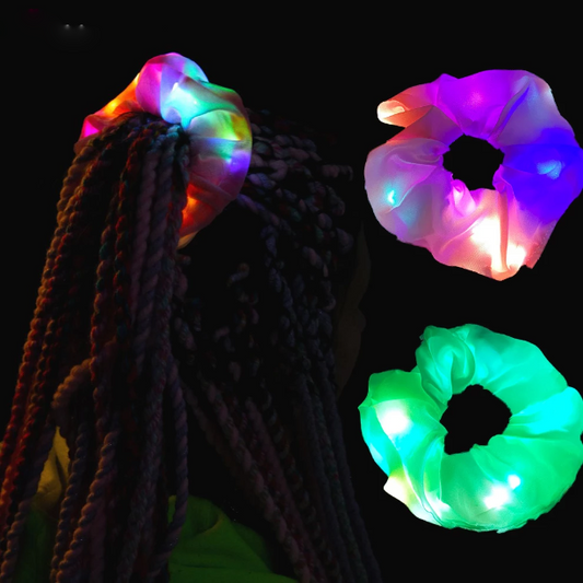 LED Luminous Scrunchies Hairband - Elastic Hair Bands Hair Ties