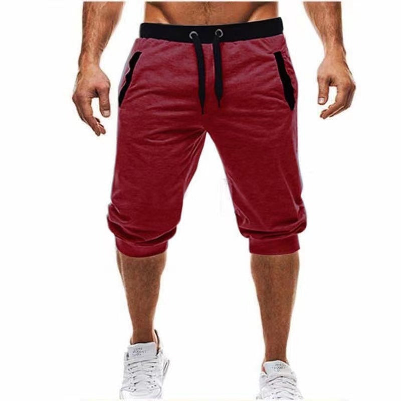 Summer New Wish Hot Hit Color Casual Cropped Trousers Sports Pants Men's Trousers