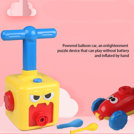 Power Balloon Launch Tower Toy Puzzle Education Inertia Air Power Balloon Car Science Experimen Toy For Children Gift