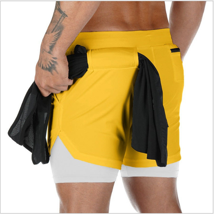 Summer Running Shorts Men 2 in 1 Sports Shorts