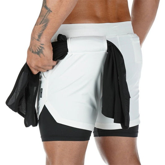 Summer Running Shorts Men 2 in 1 Sports Shorts