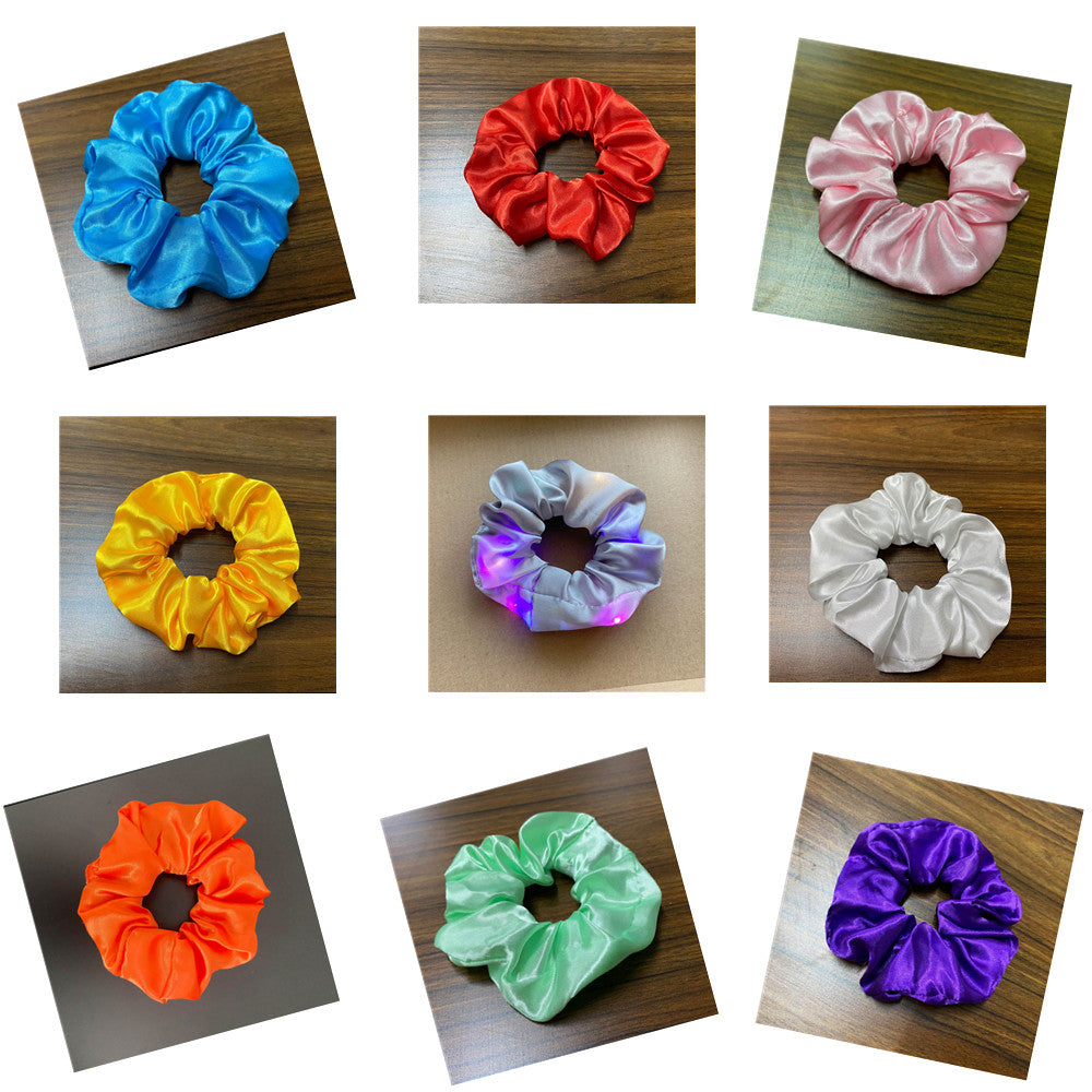 LED Luminous Scrunchies Hairband - Elastic Hair Bands Hair Ties