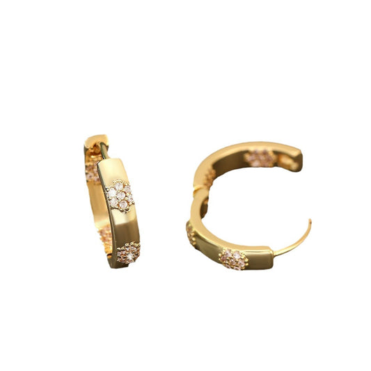 Retro lätt matchande runda örhängen