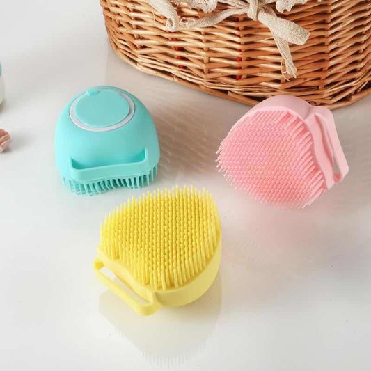 Heart-shaped Square Shampoo, Massage, Bath, Back Rub, Silicone Soft Gel, Liquid Bath Brush