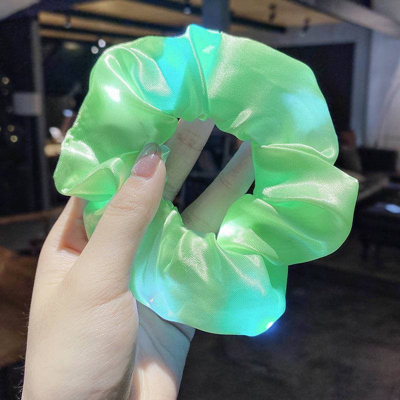 LED Luminous Scrunchies Hairband - Elastic Hair Bands  Hair Ties