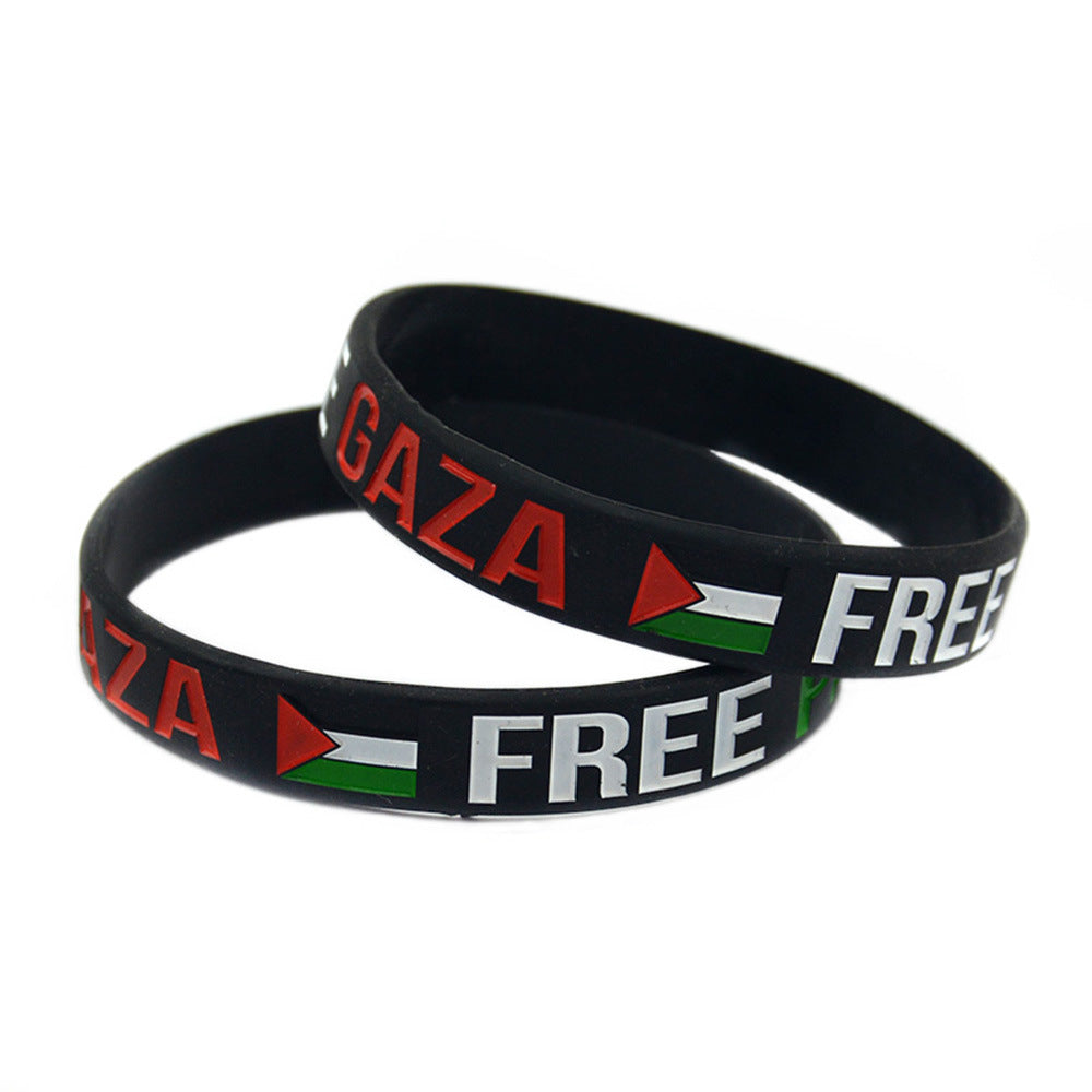 Palestine Flag Silicone Wristband Palestine Bracelet