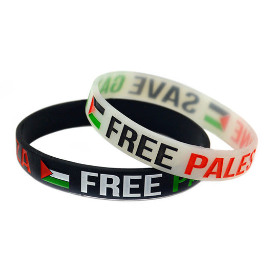 Palestine Flag Silicone Wristband Palestine Bracelet