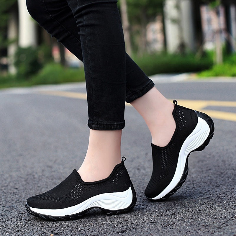 Women Casual Shoes Thick Sole Slip On Tenis Sneakers Comfortable Female Outdoor Climbing Hiking Shoes