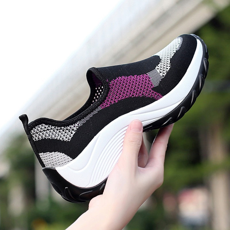 Women Casual Shoes Thick Sole Slip On Tenis Sneakers Comfortable Female Outdoor Climbing Hiking Shoes