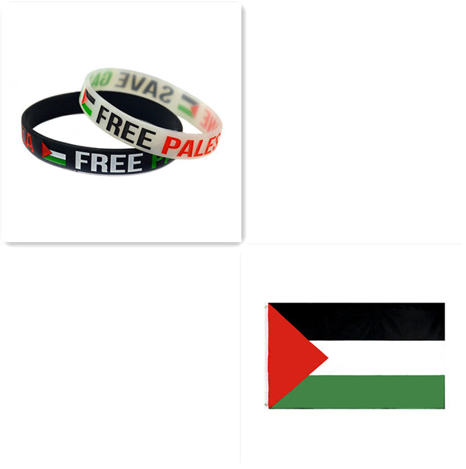 Palestine Flag Silicone Wristband Palestine Bracelet